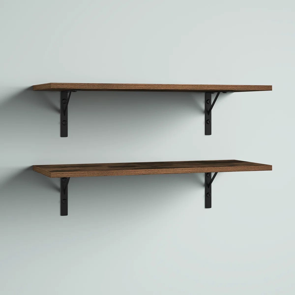 Glenmoor 31.5"W 2-Piece Wood Floating Shelf Set, Tiered Wall Shelves for Kitchen & Pantry