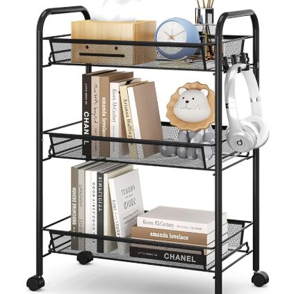3-tier Metal Rolling Cart