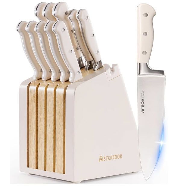 Knife Set with Block and Sharpener