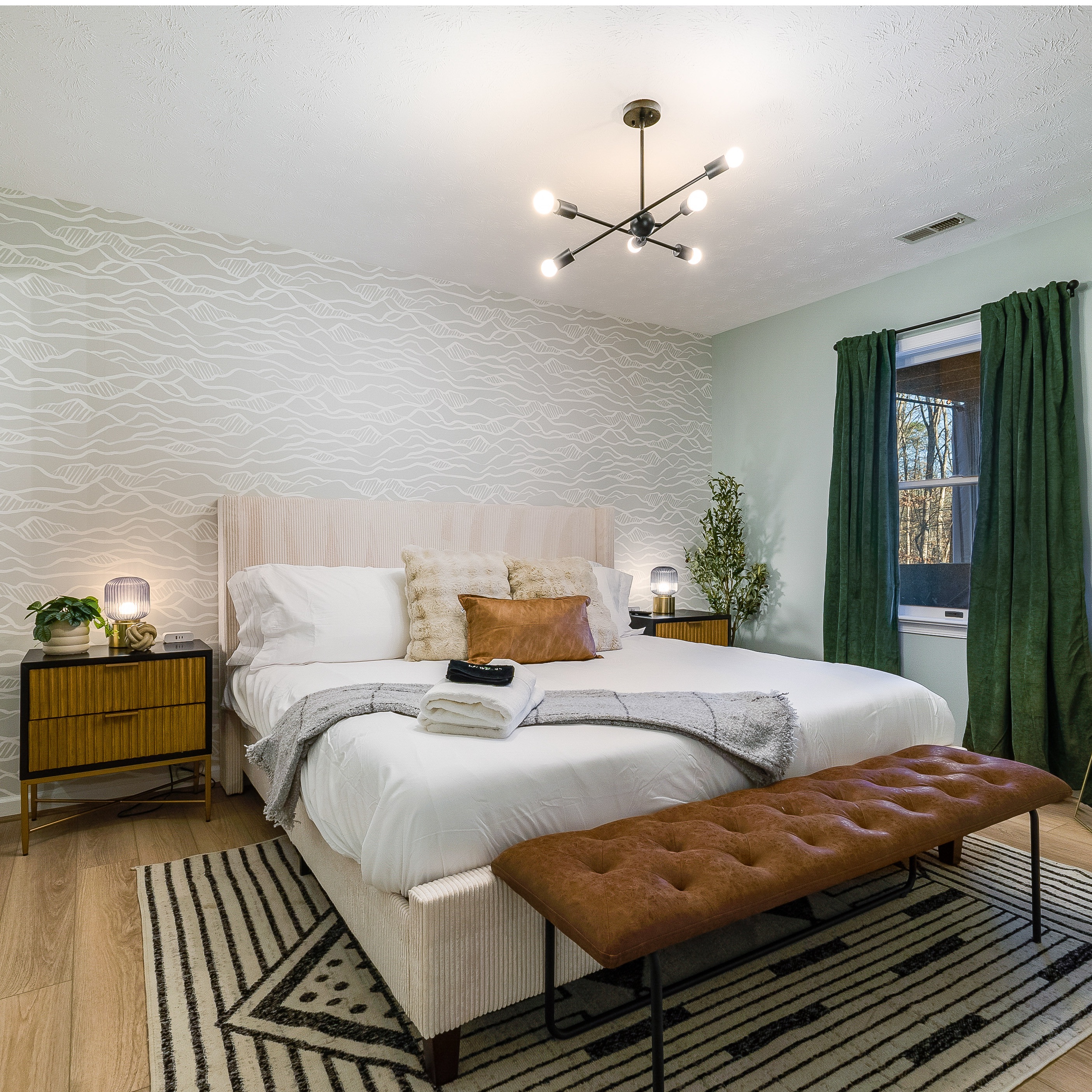 Wauseon Corduroy Upholstered Bed