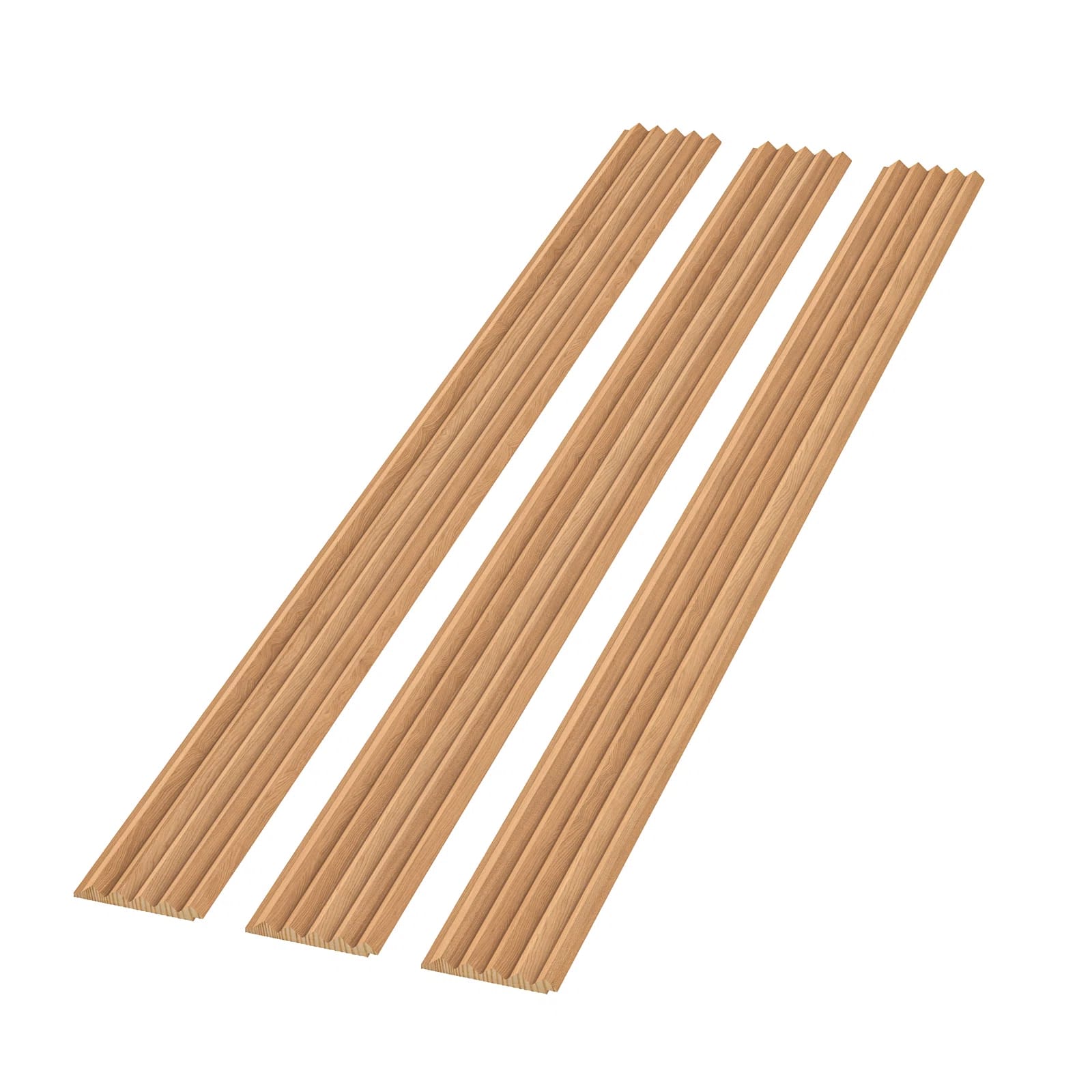 Triclad 94.5" X 6" Shiplap Wall Paneling in Brown (Set of 3)