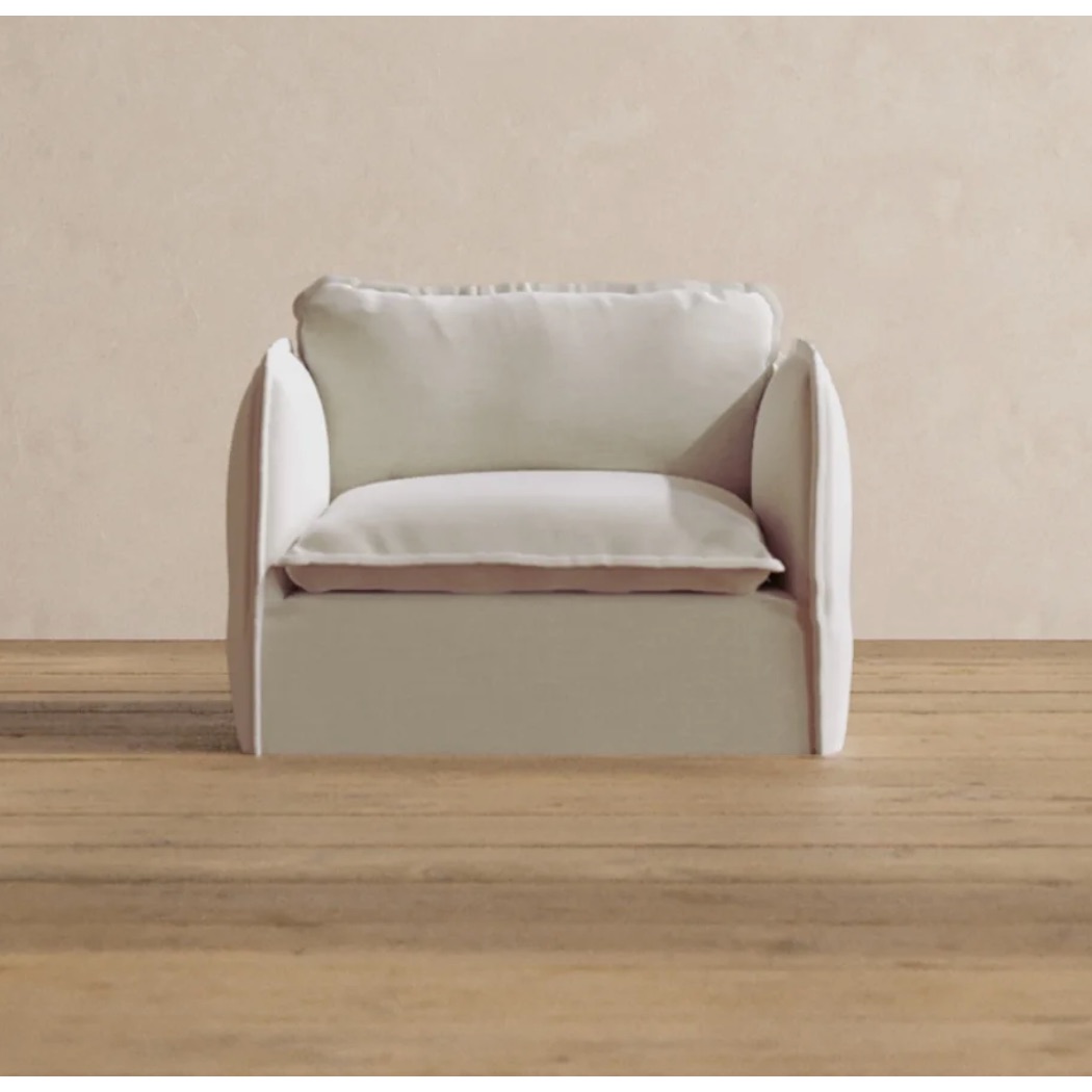 Modular Washable Armchair In Coco | Deluxe+ Seat | Cloud Pillow