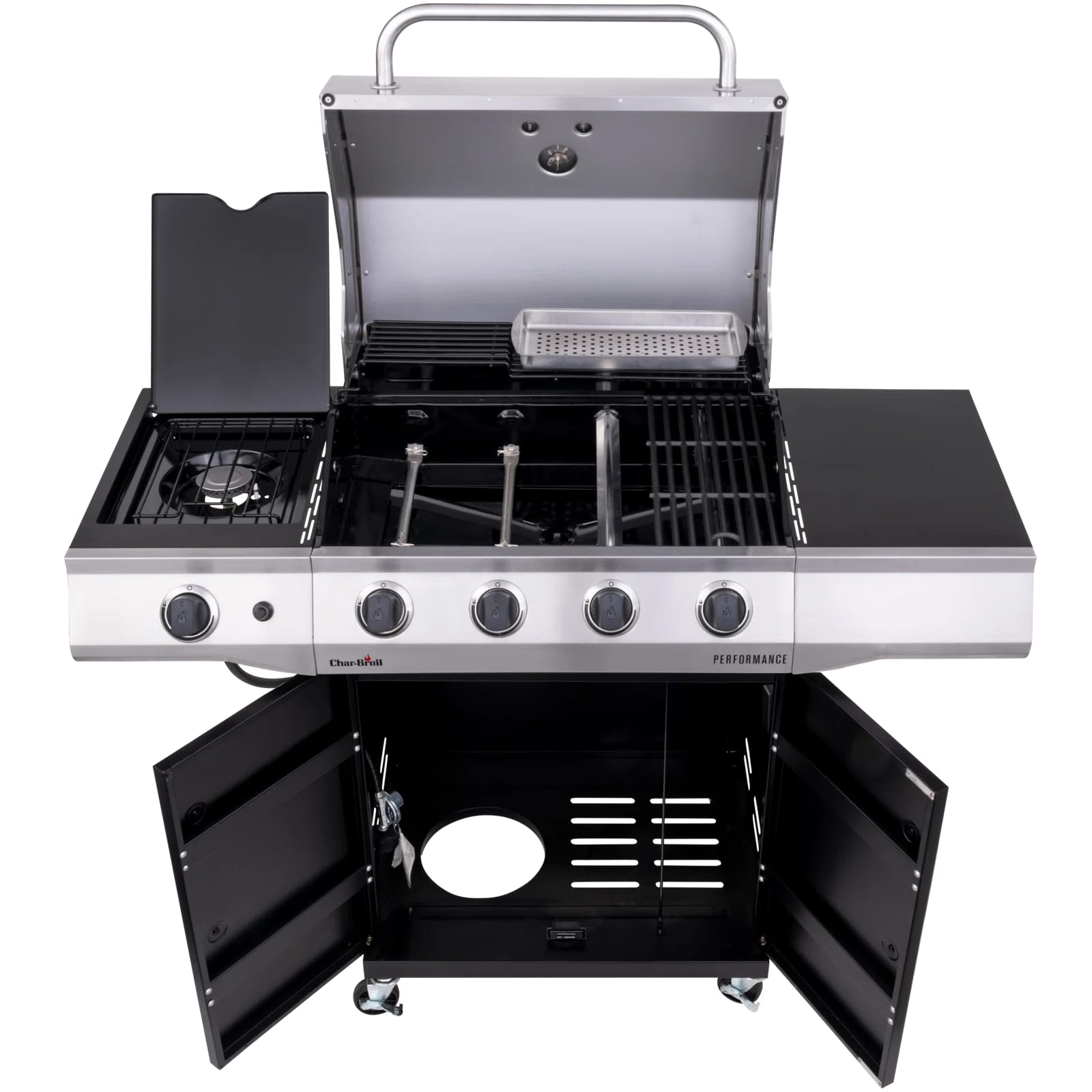 Charbroil Performance Series 4-Burner Liquid Propane Gas Grill, Black & Stainless