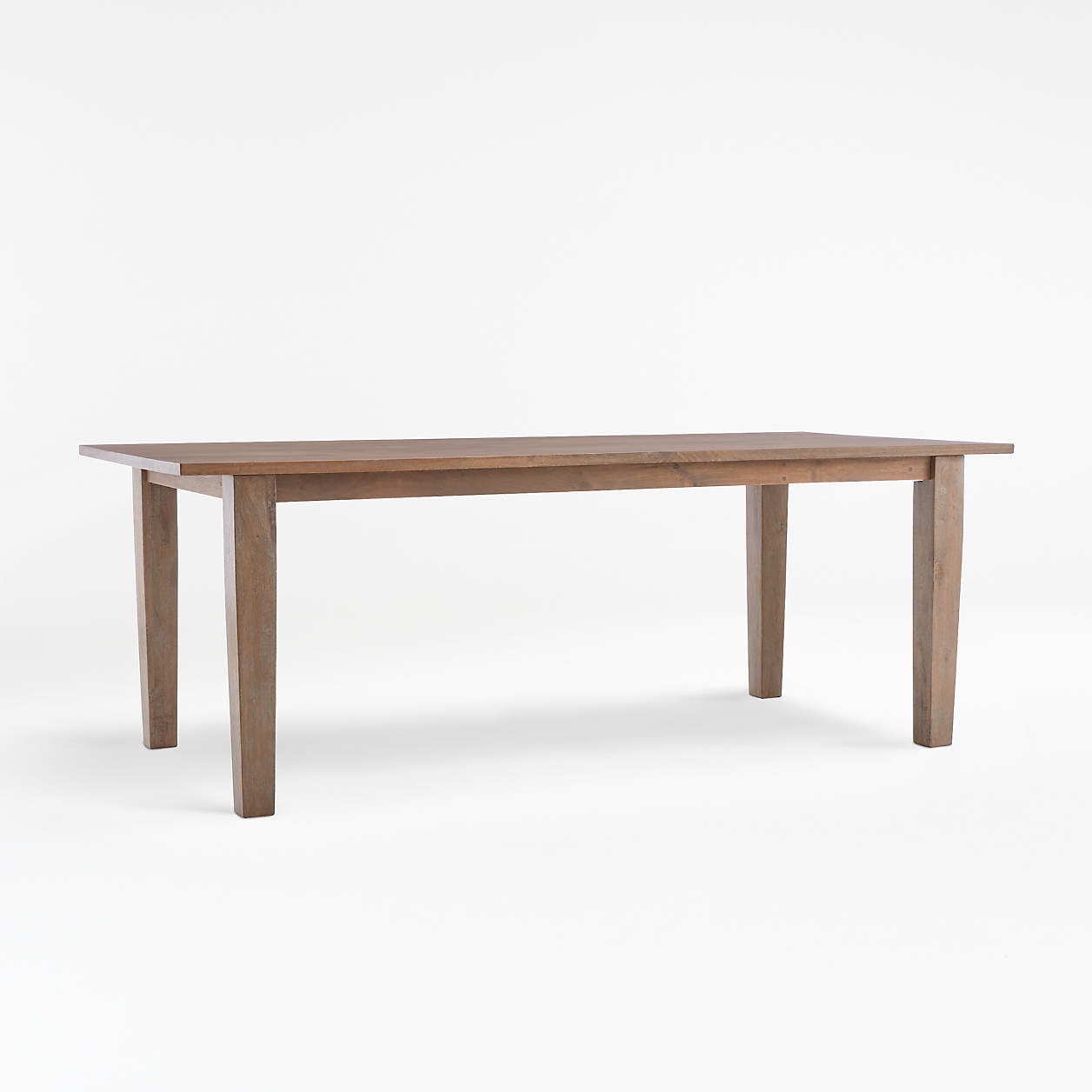 Basque 82 Weathered Light Brown Solid Wood Dining Table