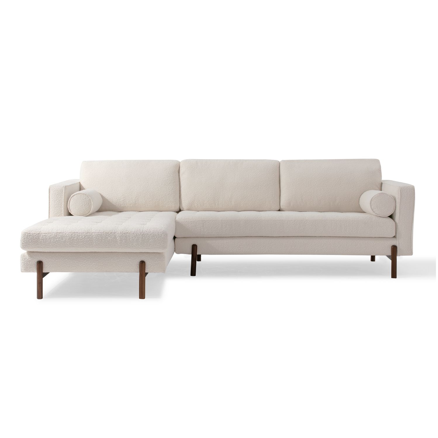 Dwell Boucle Fabric Sofa Sectional Left