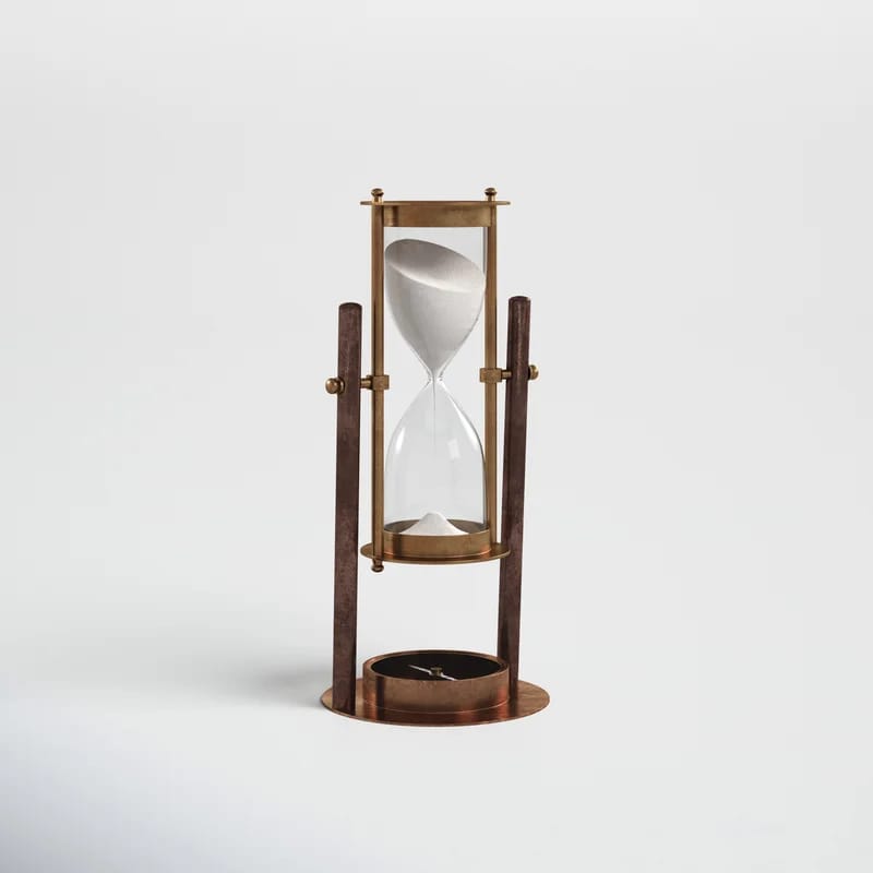 Tess Small Antique Rotating Sand Timer