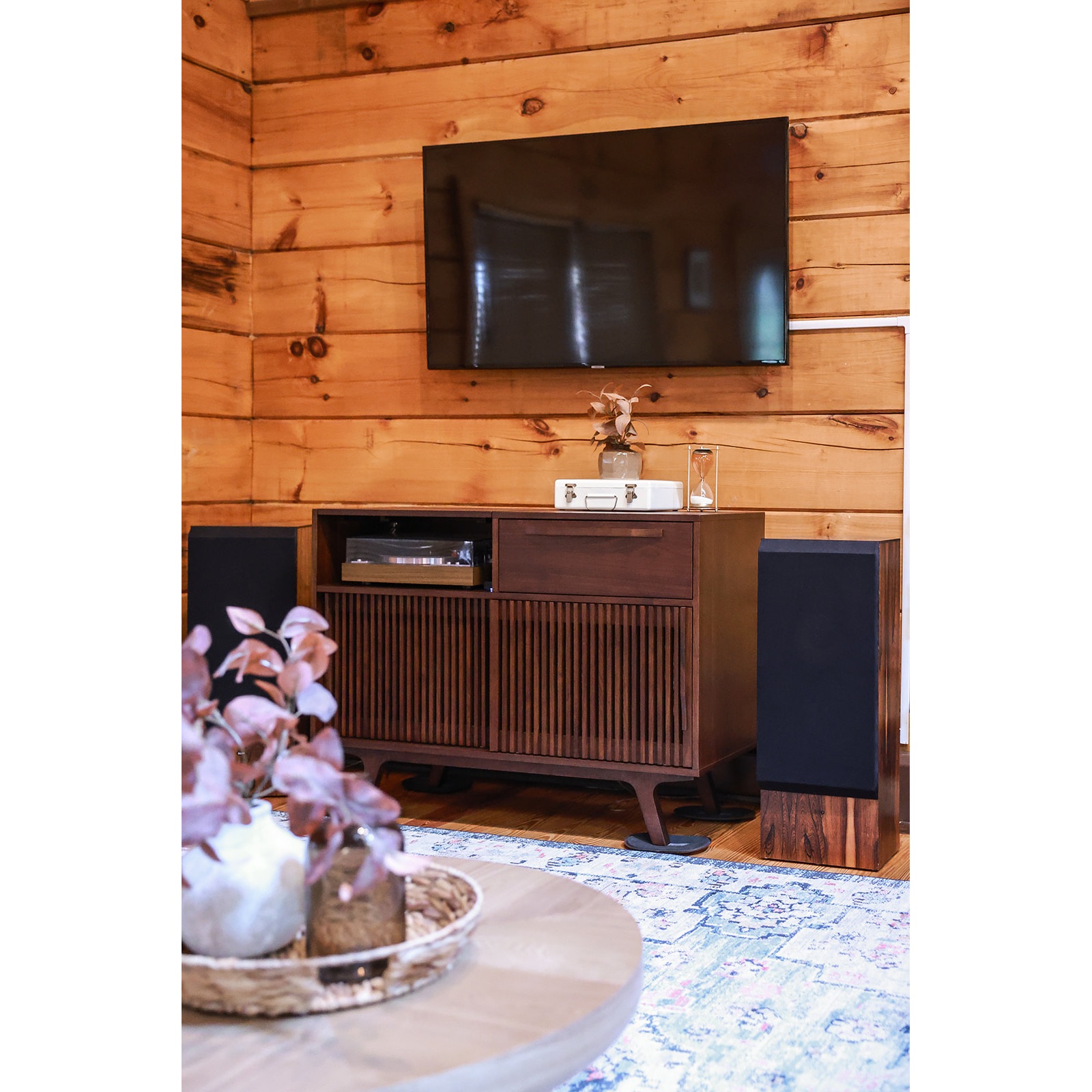 Jokuna 48" Vinyl Media Unit - Walnut