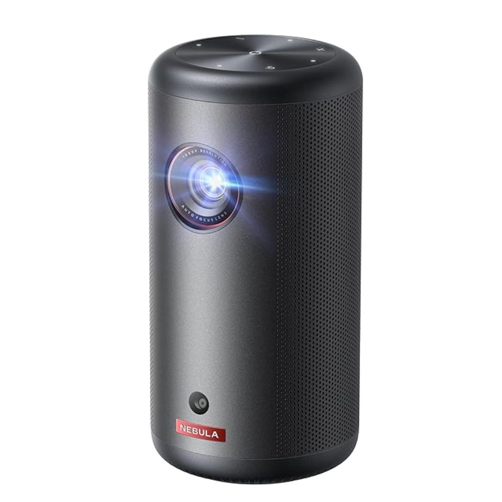 Anker Nebula Capsule 3 GTV Portable Mini Projector, Netflix Officially Licensed, 1080P Smart Projector with Wi-Fi, 2.5 hrs Battery, 120-Inch Display, Dolby Digital, for Any Space