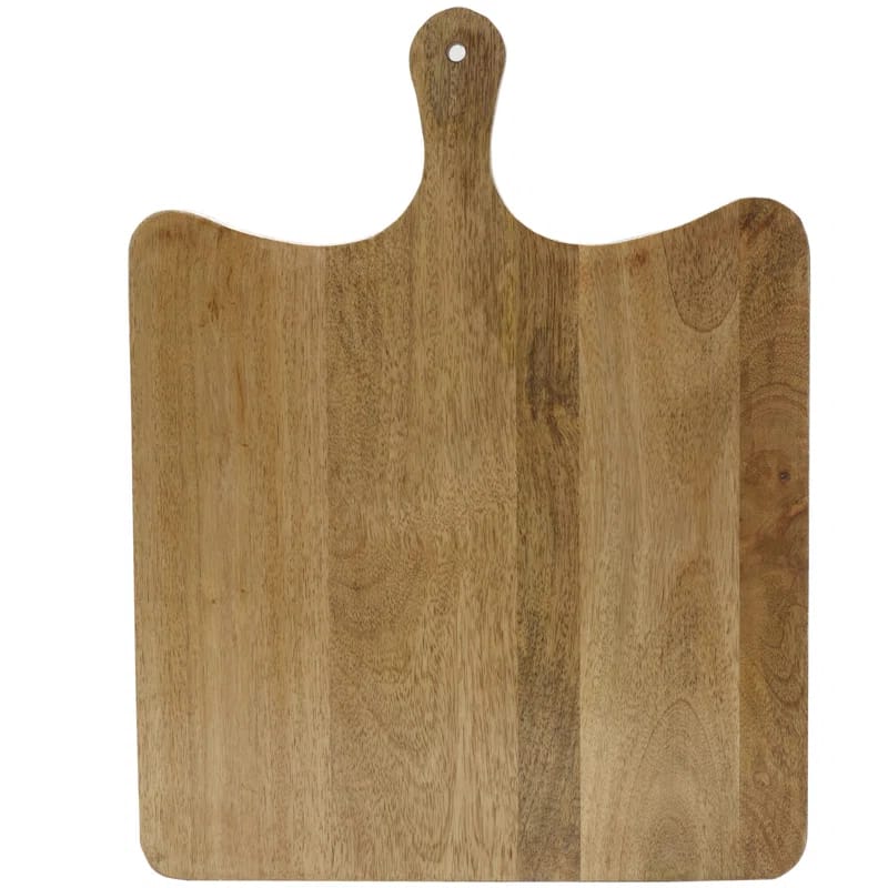 Fitz and Floyd Austin Craft Maryn Mango Wood Paddle Cheese Charcuterie Serving Board, 18-Inch