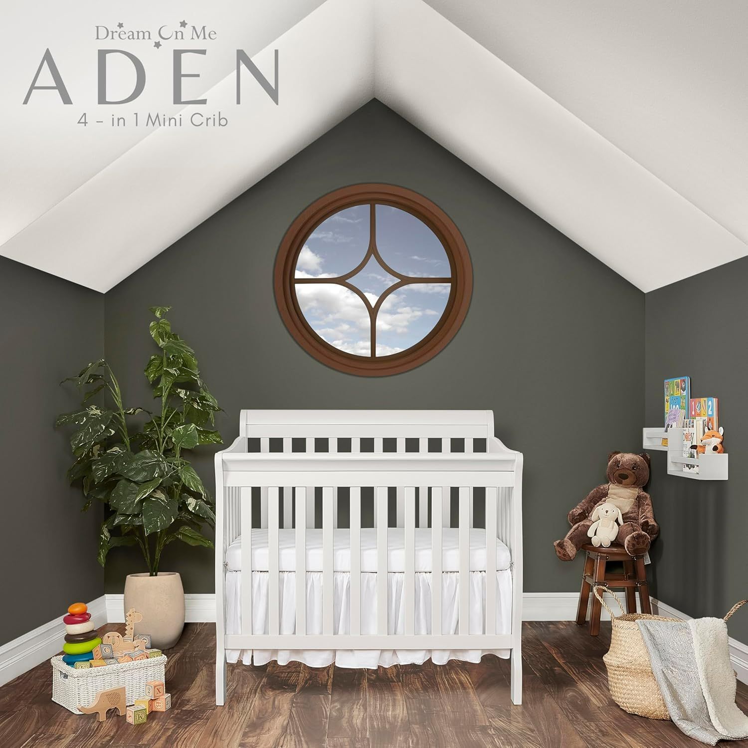Dream On Me Aden 4-in-1 Convertible Crib
