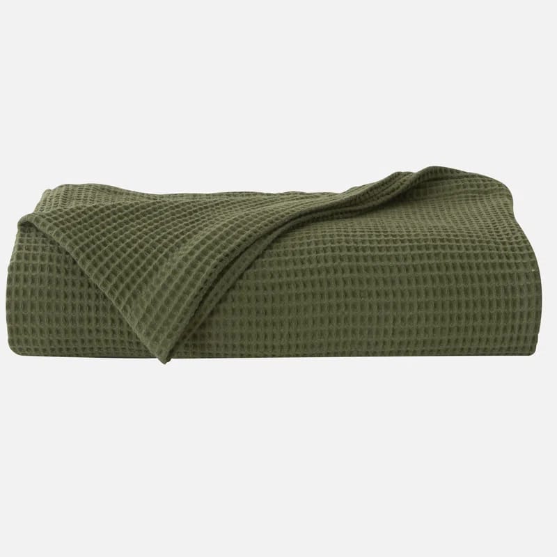 Patina Vie Maison 100% Cotton All-Season Waffle Weave Knit Throw Blanket