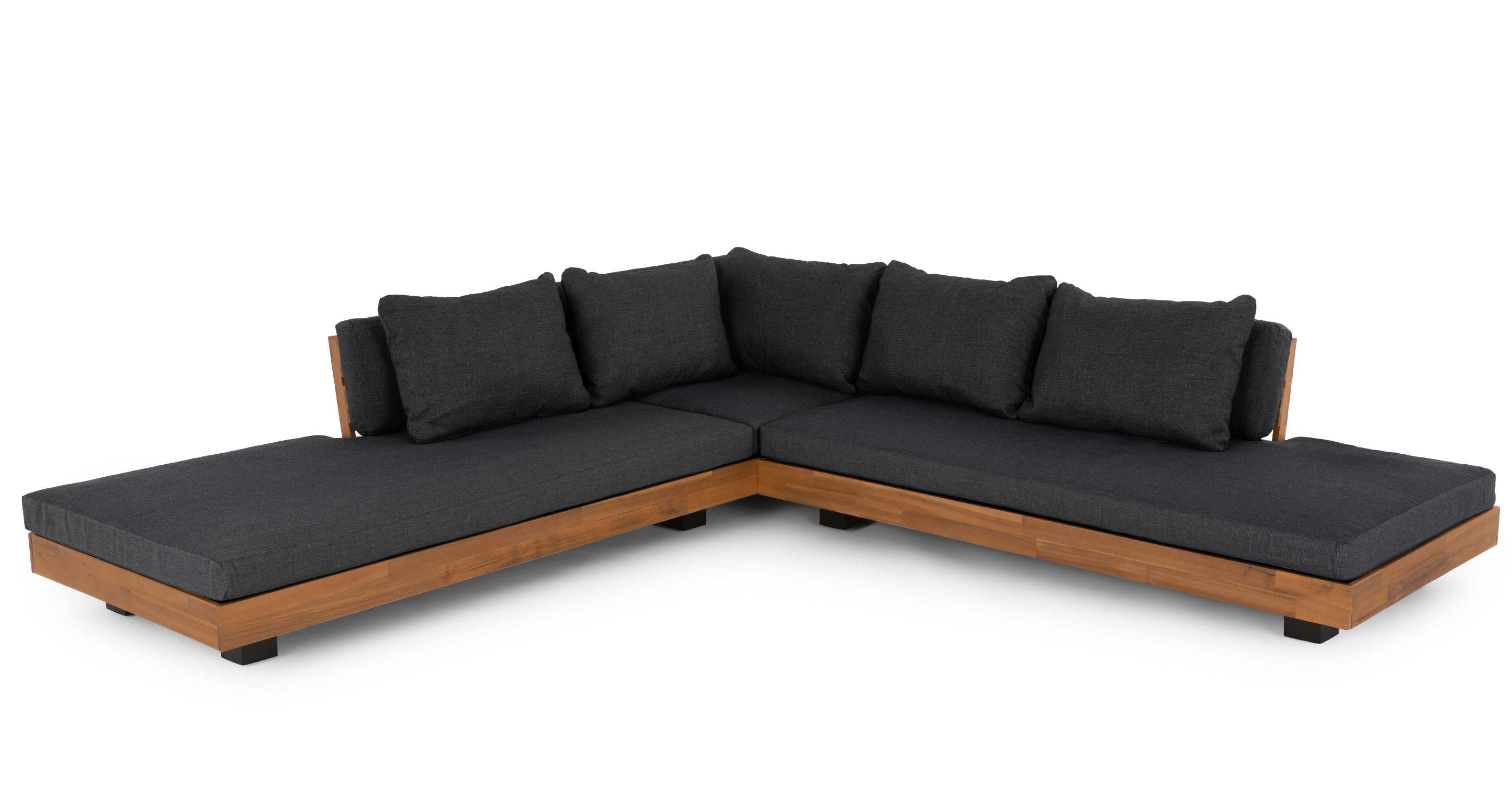 Lubek Slate Gray Low Corner Sectional