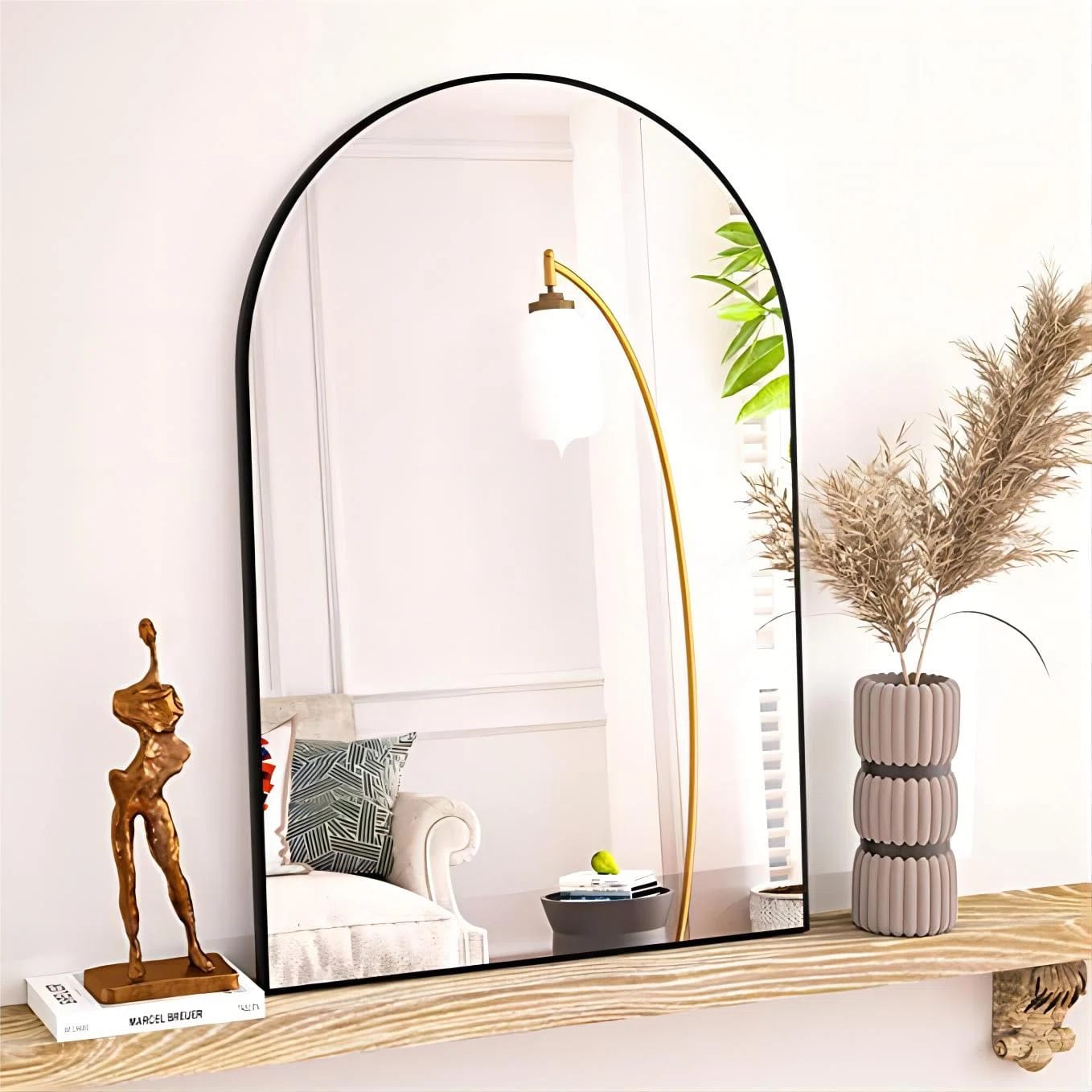 Lilaram Metal Arch Wall Mirror
