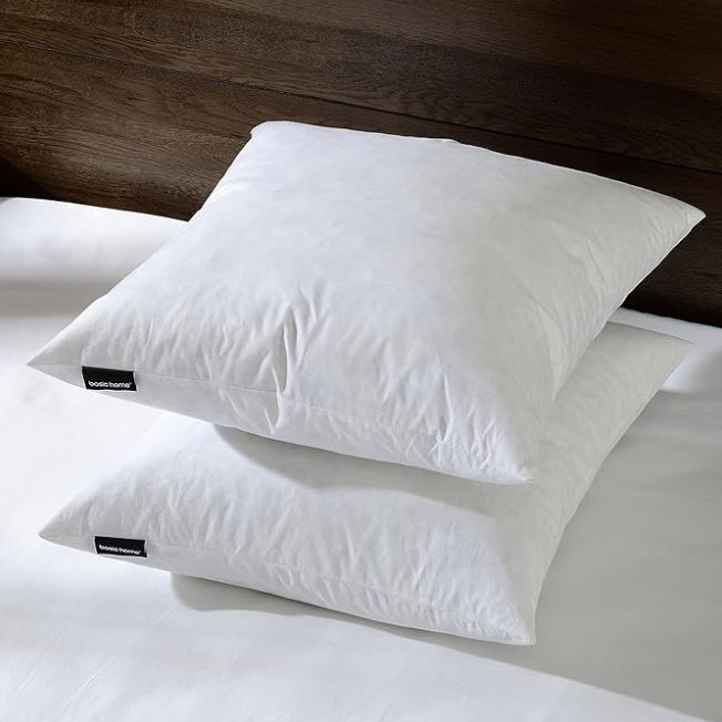 Down feather pillow insert