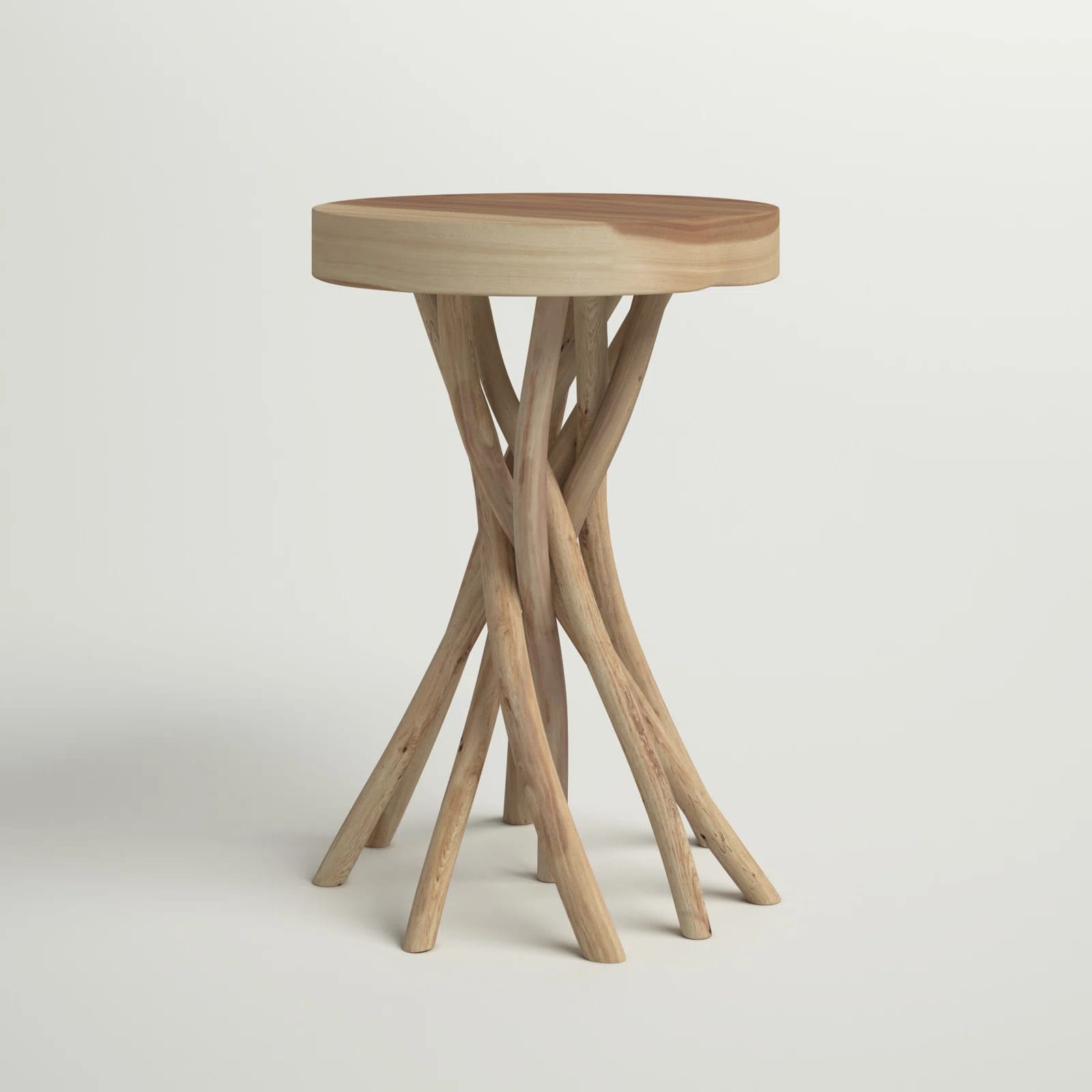 Selah Solid Wood Pedestal End Table