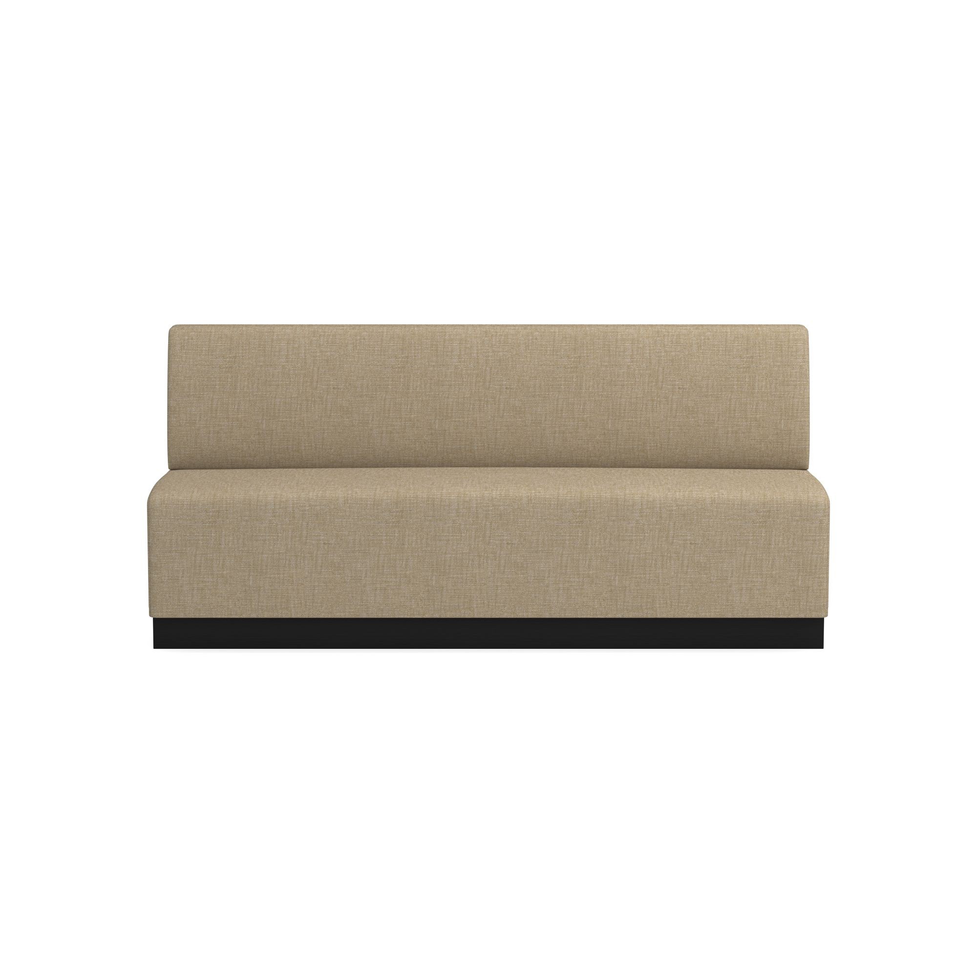 Garbo Bnqt Nt 3 Seater Bench, Standard, Performance Recycled Chunky Basketweave, Taupe, Ebony