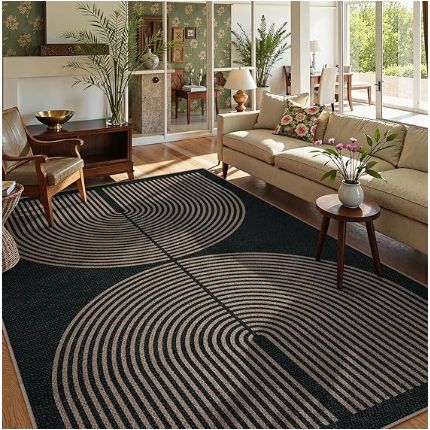 Lahome Modern Rainbow Easy Jute Rug