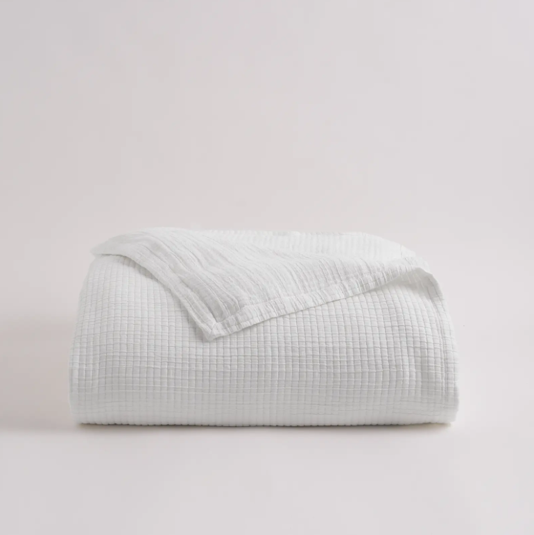 Organic Ribbed Cotton Coverlet