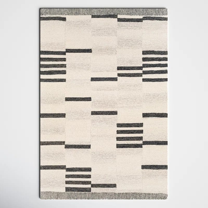 Uptown Hand Tufted Wool Cream/Black Rug
