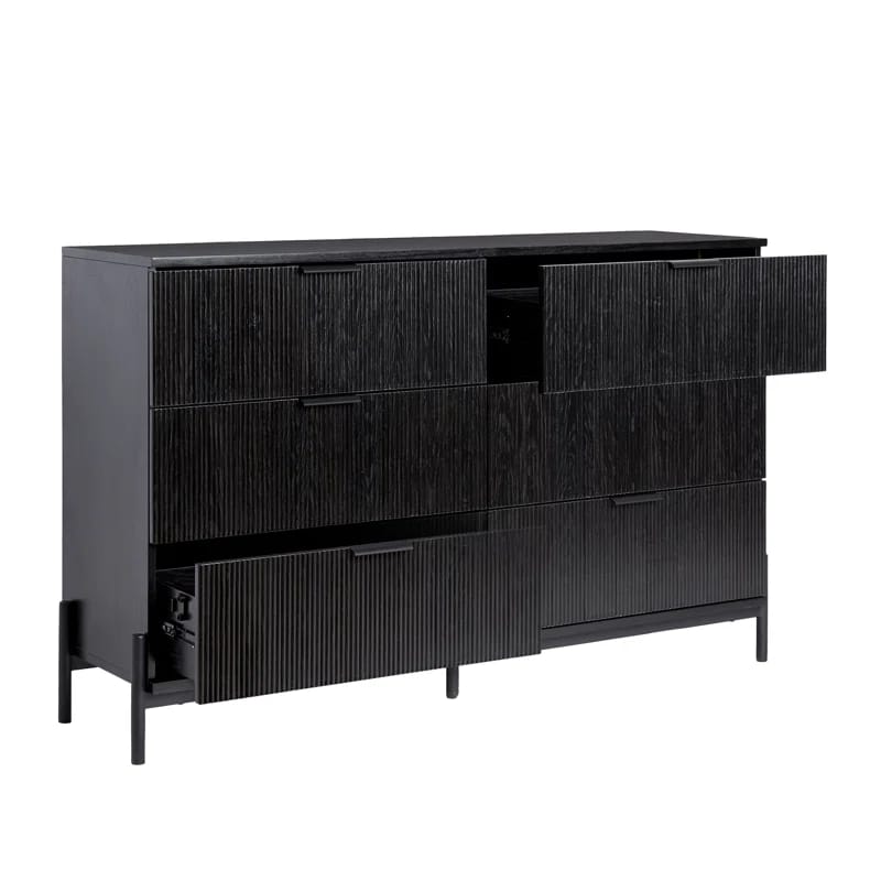 Camelia Reeded 6-Drawer Double Dresser