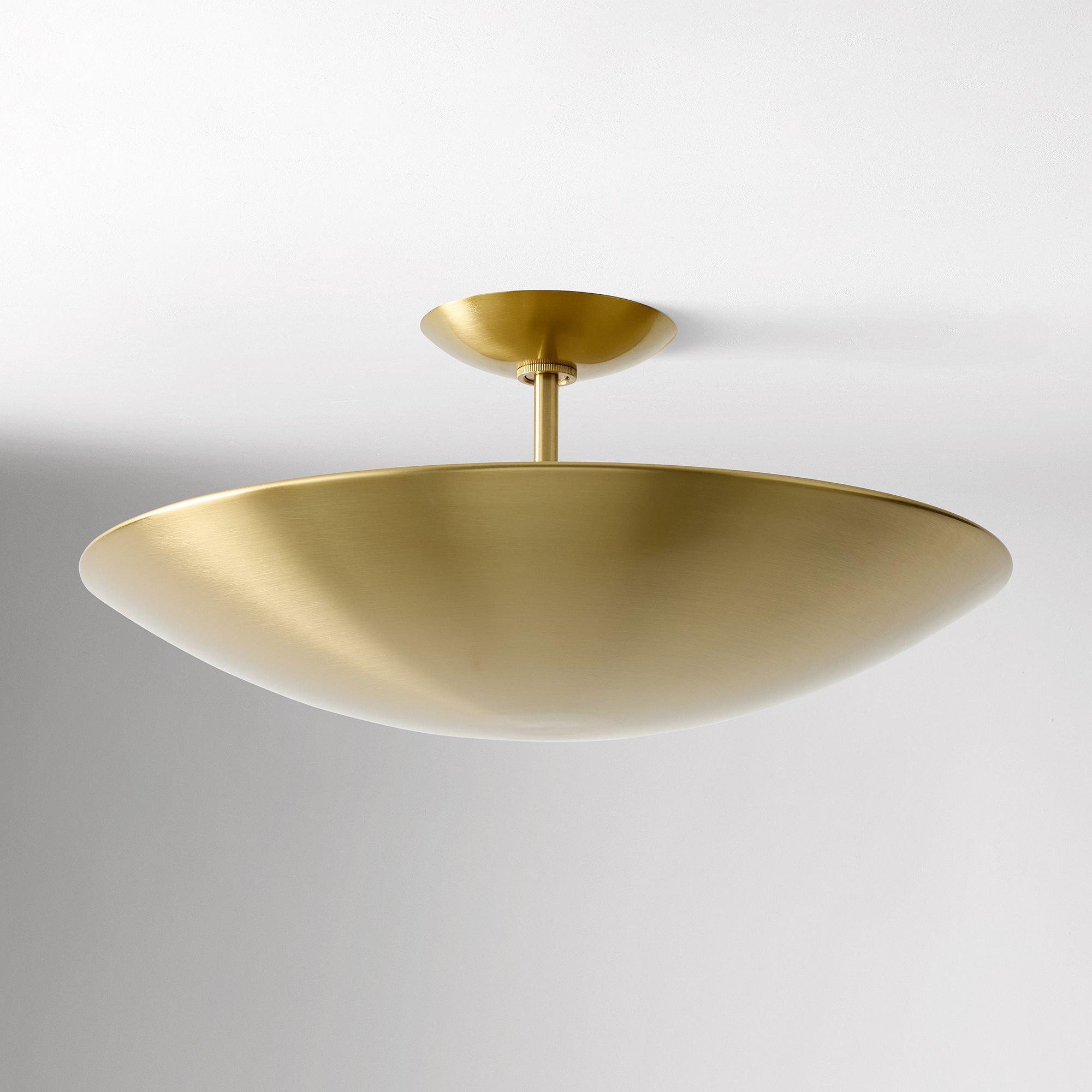 Florent Flush Mount, 18", Antique Brass