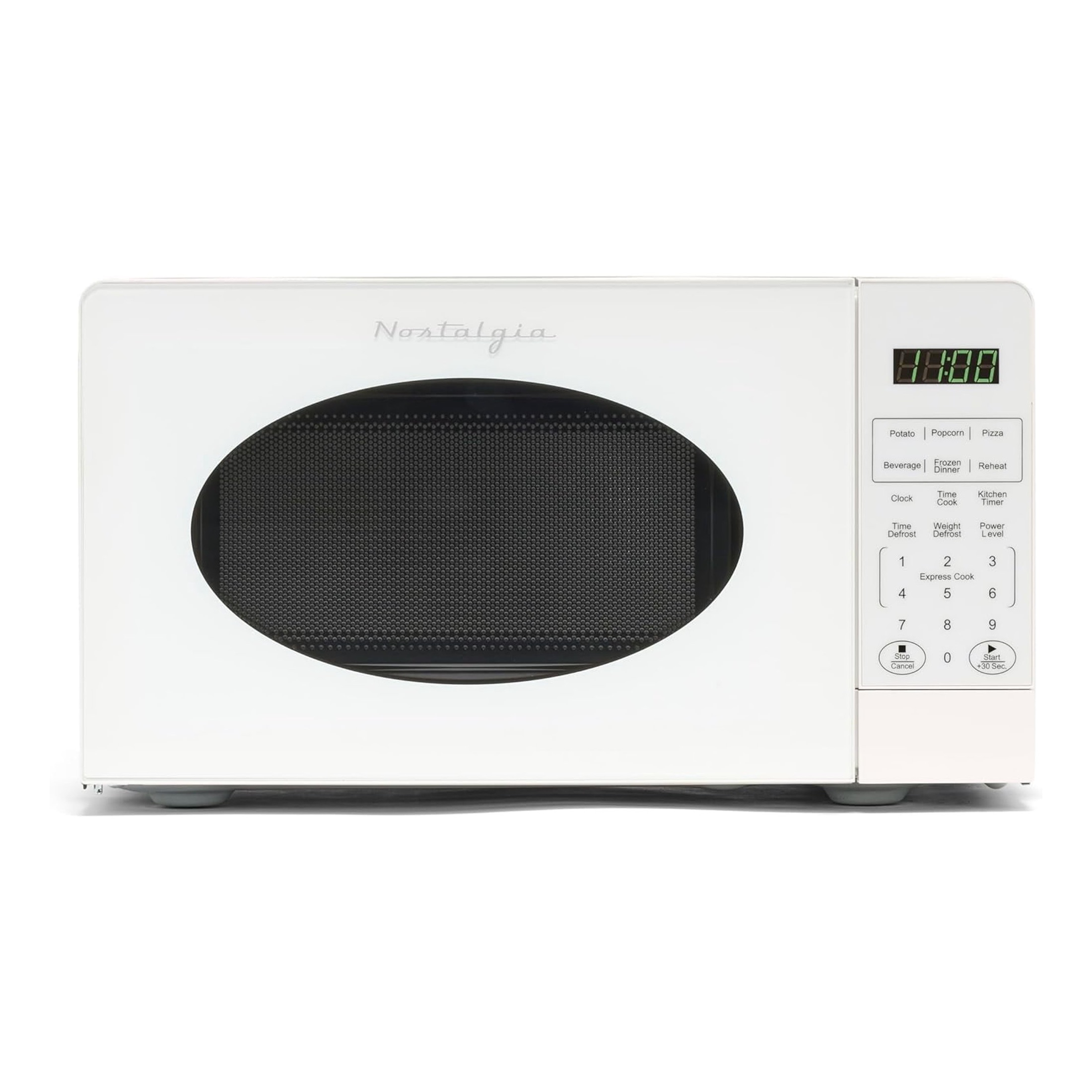 Nostalgia Modern Retro Microwave in White