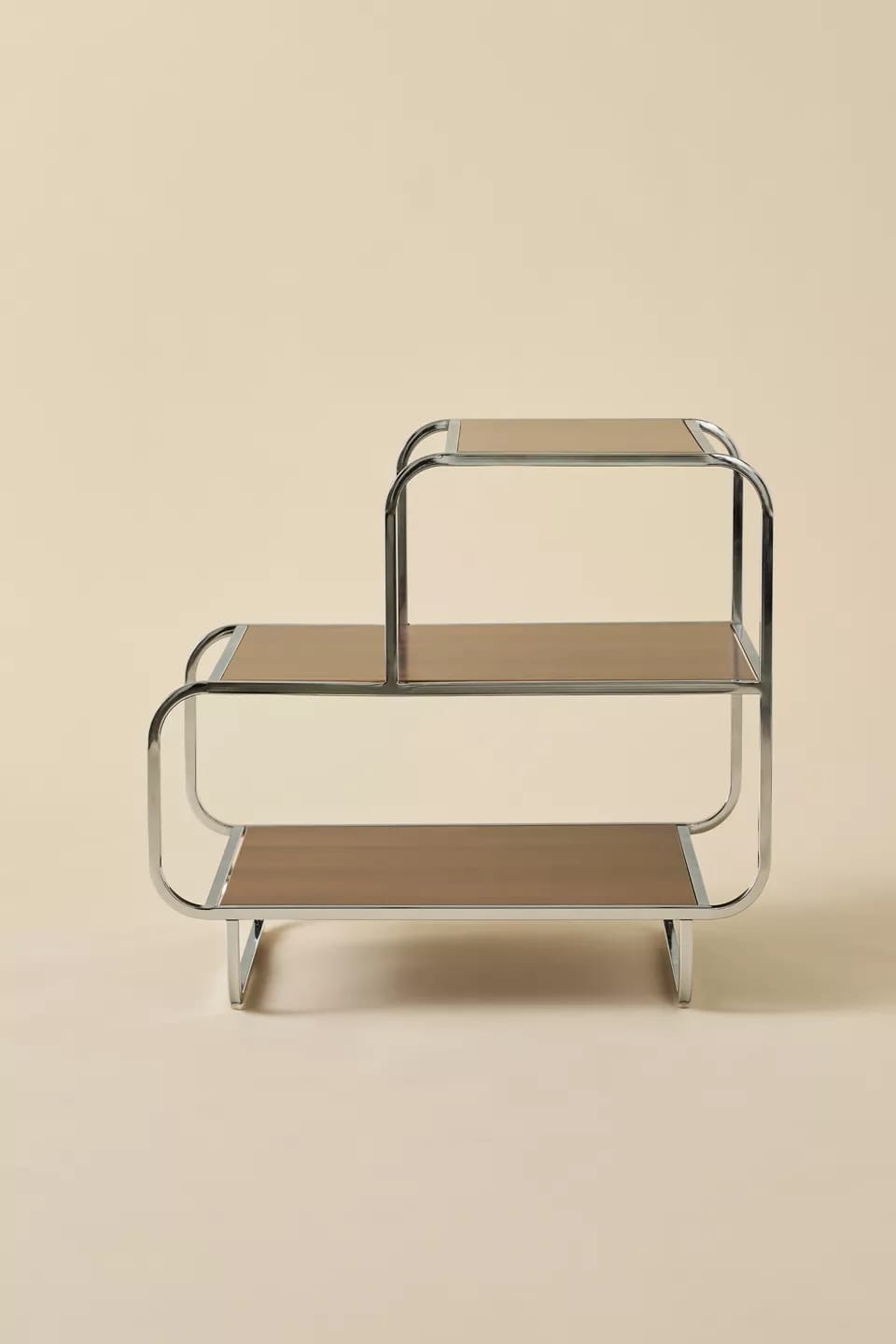 Alana Chrome 3-Tiered Side Table