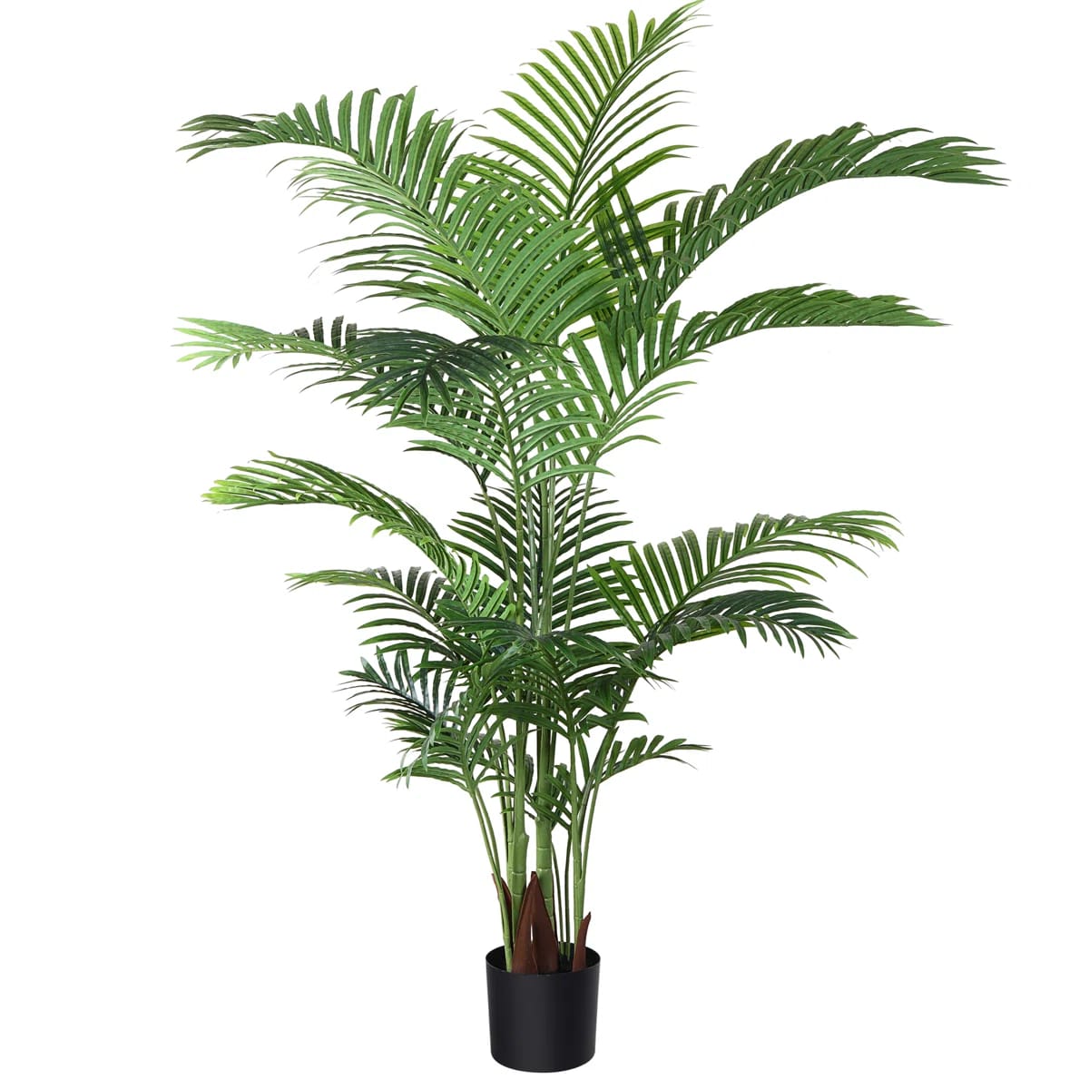 Adcock Artificial UV Resistant Palm Tree in Pot Faux Green Areca Palm Plant, Fake Tree