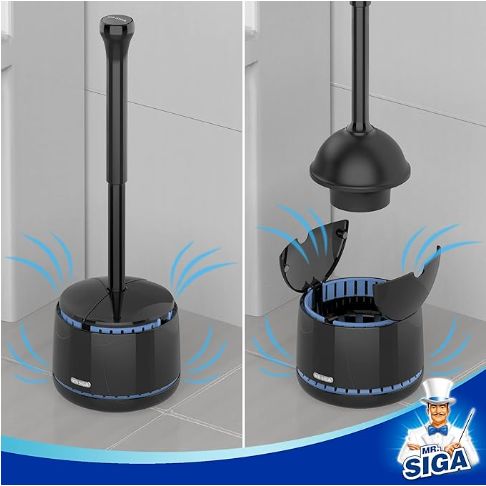 Mr.siga Toilet Plunger With Holder