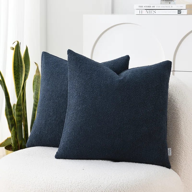 Textured Throw Pillow Covers Textured Boucle Throw Pillow Covers (Set of 2)