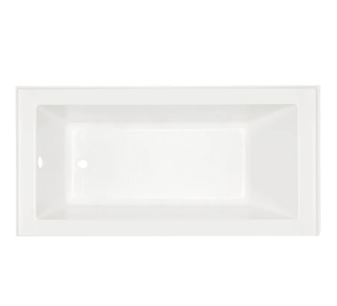 Signature Hardware Sitka 60" x 32" Three Wall Alcove Acrylic Soaking Tub with Left Drain