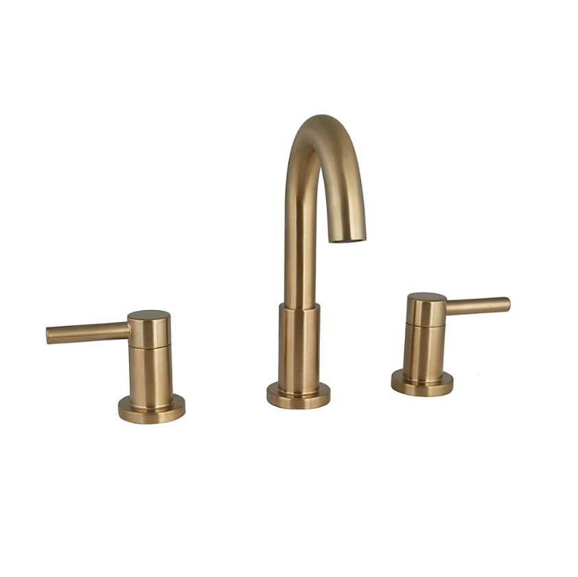 allen + roth Harlow Brushed Bronze Widespread 2-Handle WaterSense Bathroom Sink Faucet with Drain