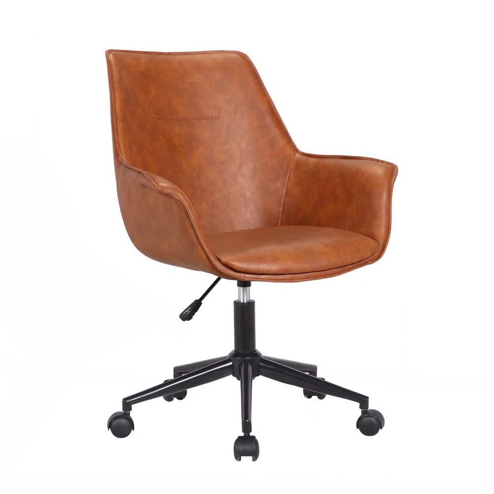 Banski Faux Leather Office Chair with Metal Base