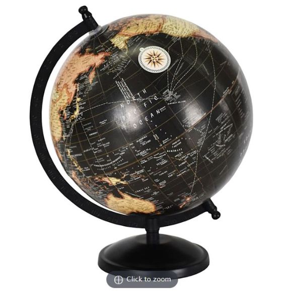 Black Metal Globe Decor, 11