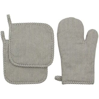Cotton Oven Mitts And Pot Holders Set