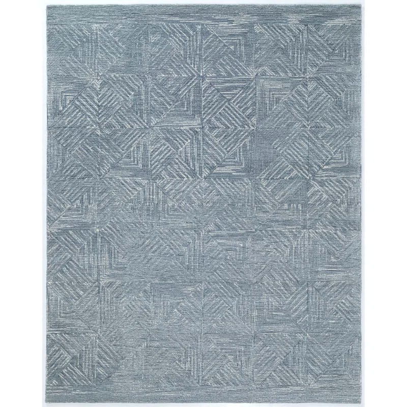 Shale Hand Tufted Area Rug in Denim