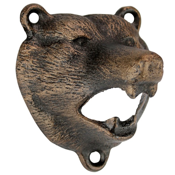 Design Toscano Grizzly Bear of the Woods Cast Iron Bottle Opener