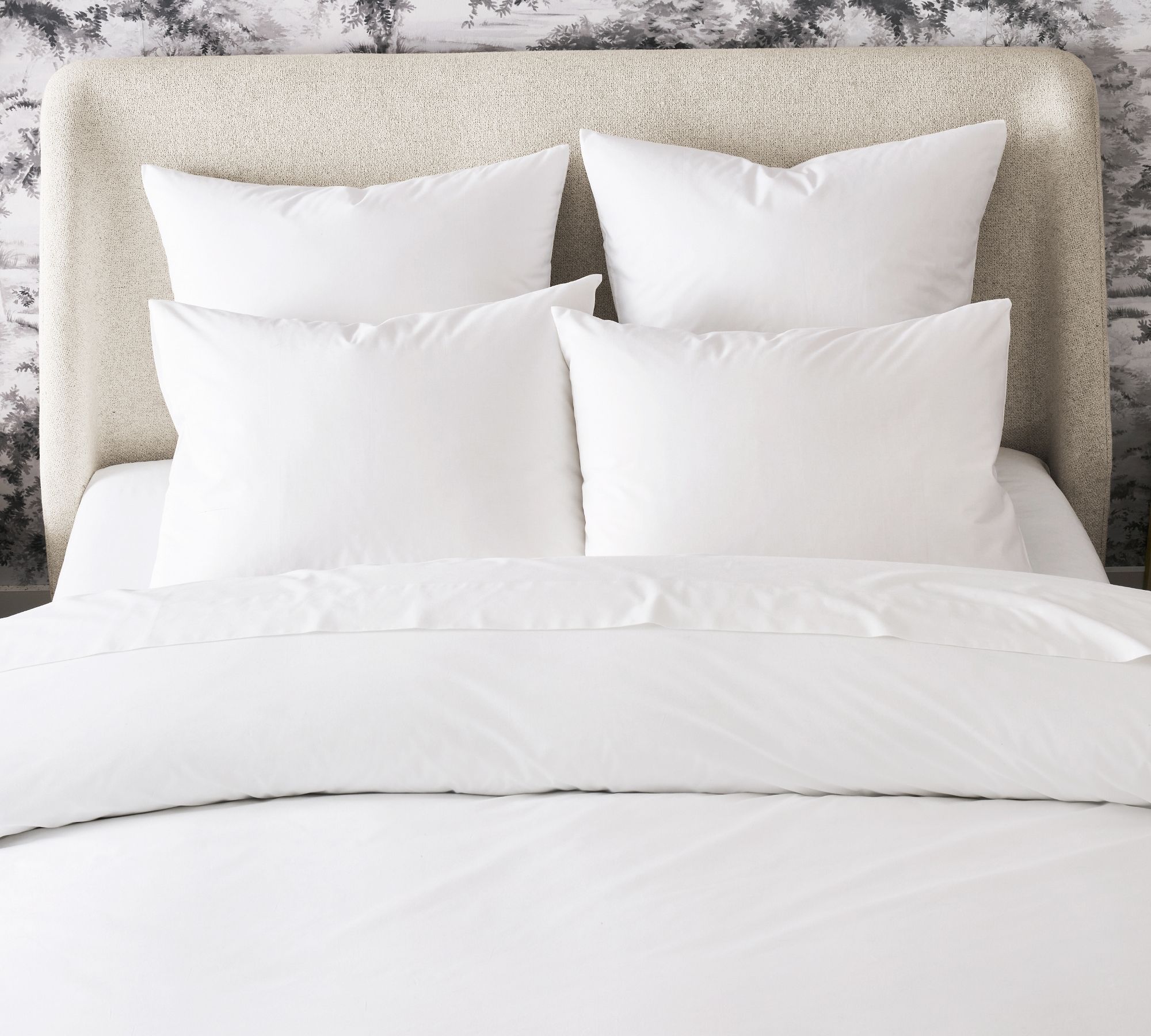 Retreat Essential Percale Duvet Cover, Full, White