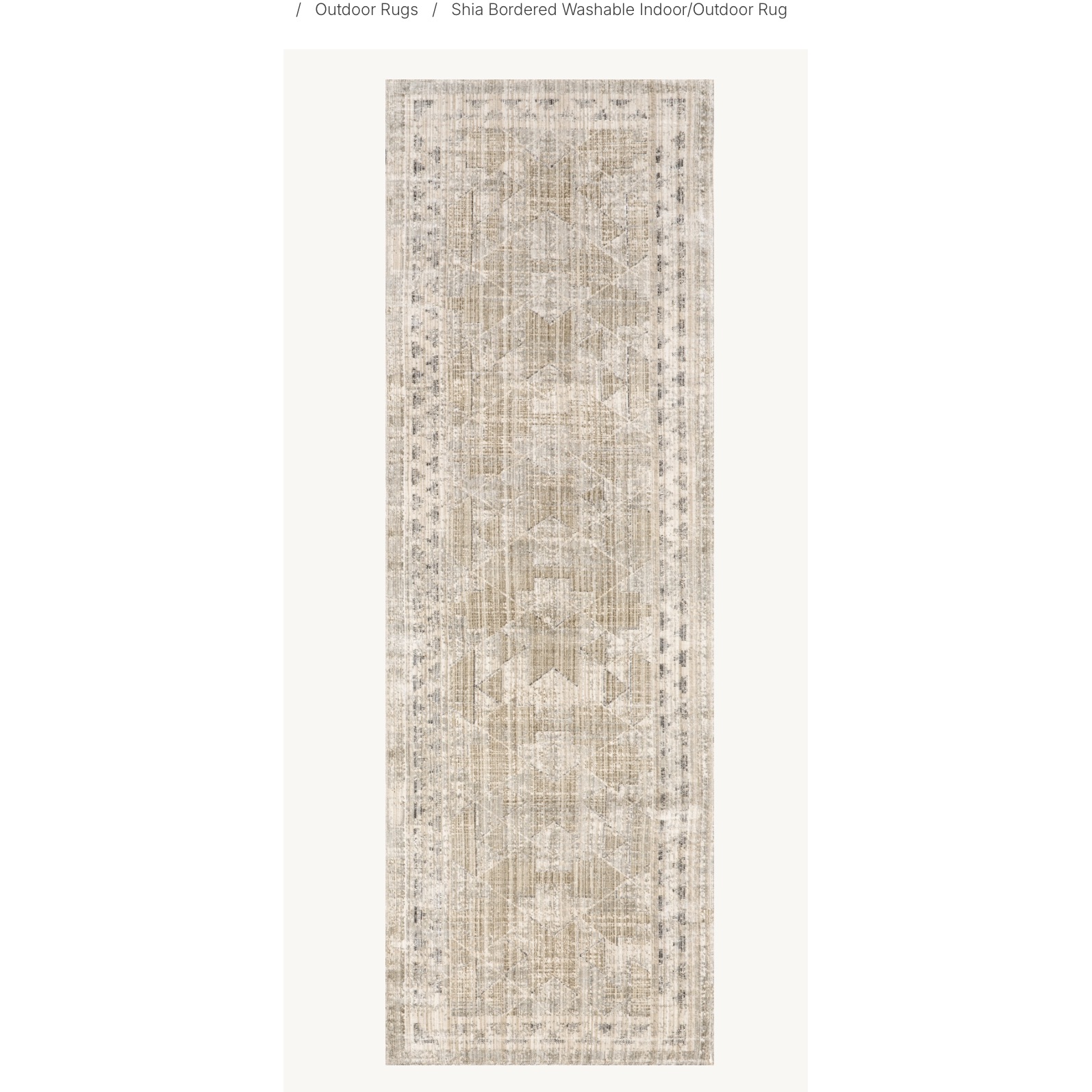 Shia Bordered Washable Indoor/Outdoor Rug