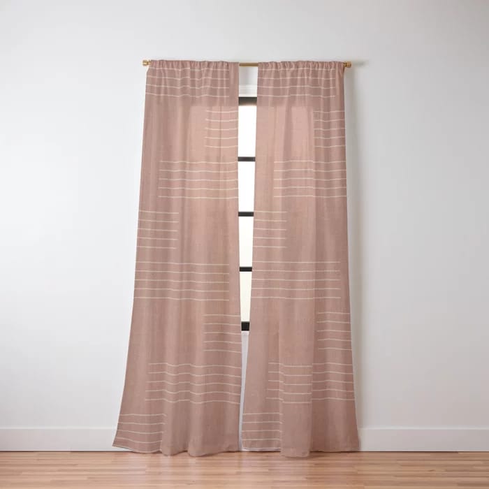Minimal, Pattern, Boho Prints, Terracotta Curtain
