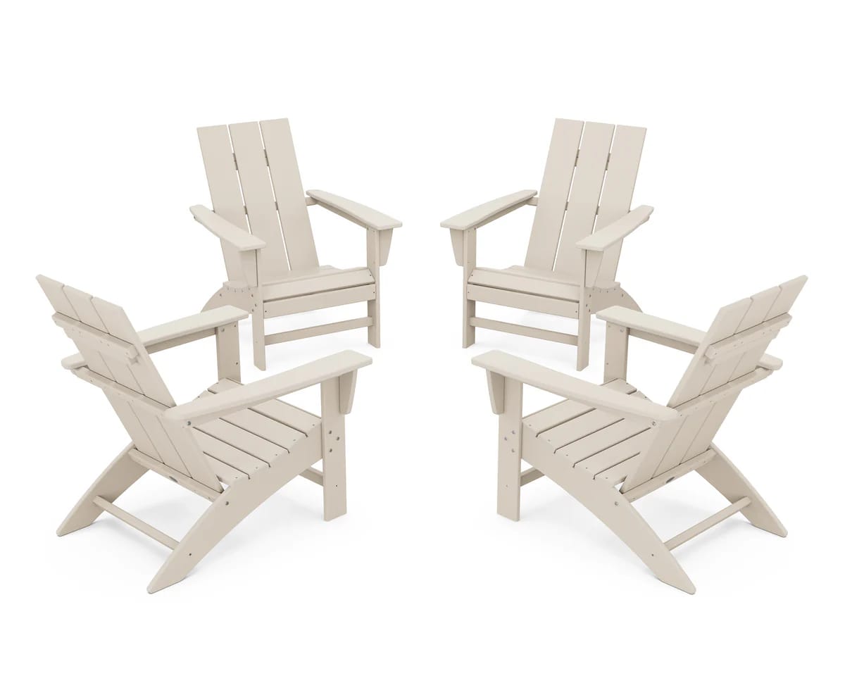 4-Piece Modern Adirondack Chair Conversation Set