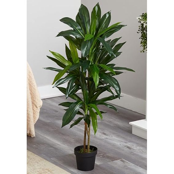 Nearly Natural 48" Dracaena Silk Plant (real Touch) Green : Home & Kitchen