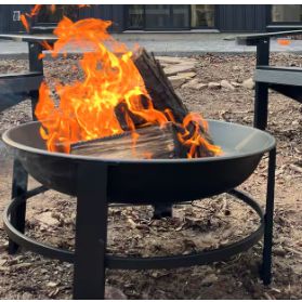 Cook King 111262 Viking Fire Bowl, 31.5" Diameter, Wood Burning Fire Pit by Good Directions