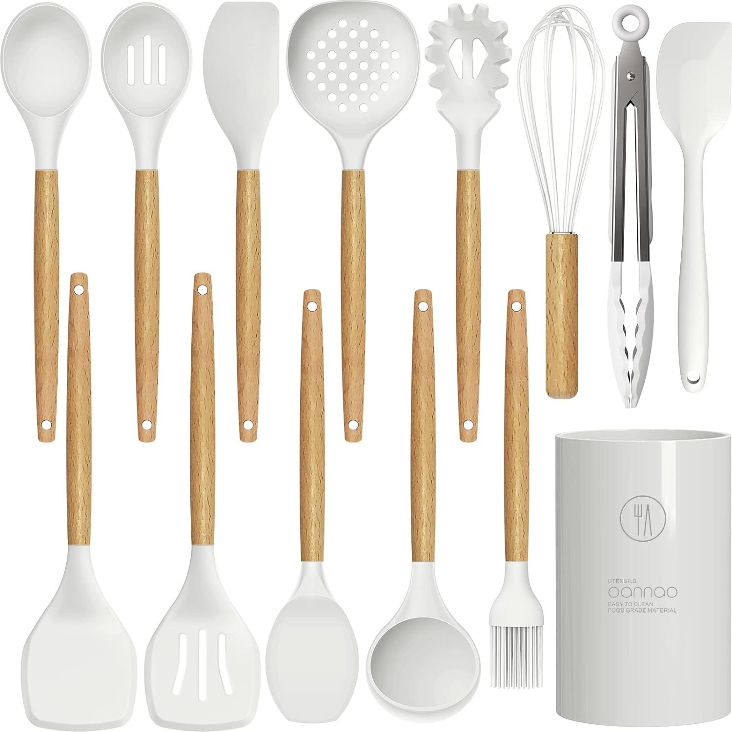 Utensil Set w/ Wooden Handles