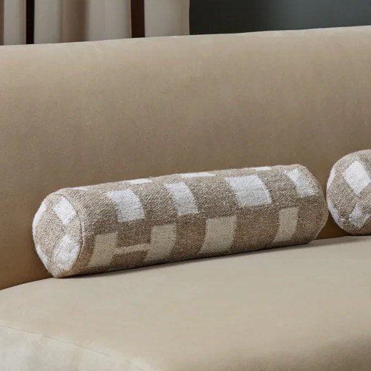 Irregular Checkerboard Bolster Pillow