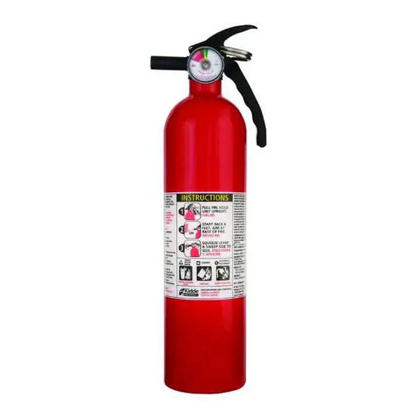 Fire Extinguisher, Class ABC, UL Rating 1A:10B:C, Agent: Monoammonium Phosphate, 2.5 lb Capacity