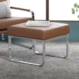27 Wide Faux Leather Rectangle Standard Ottoman