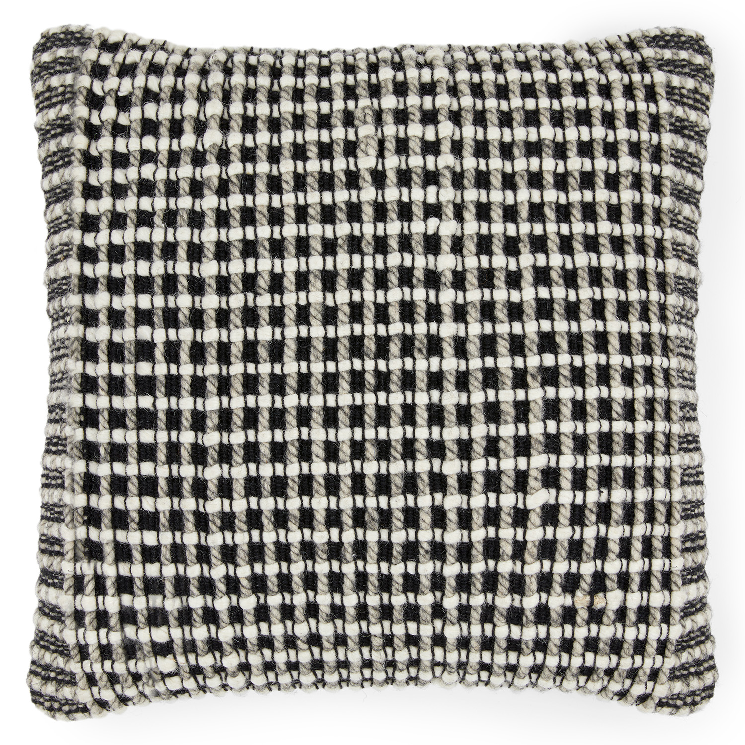 Ren Large Pillow - Black Weave