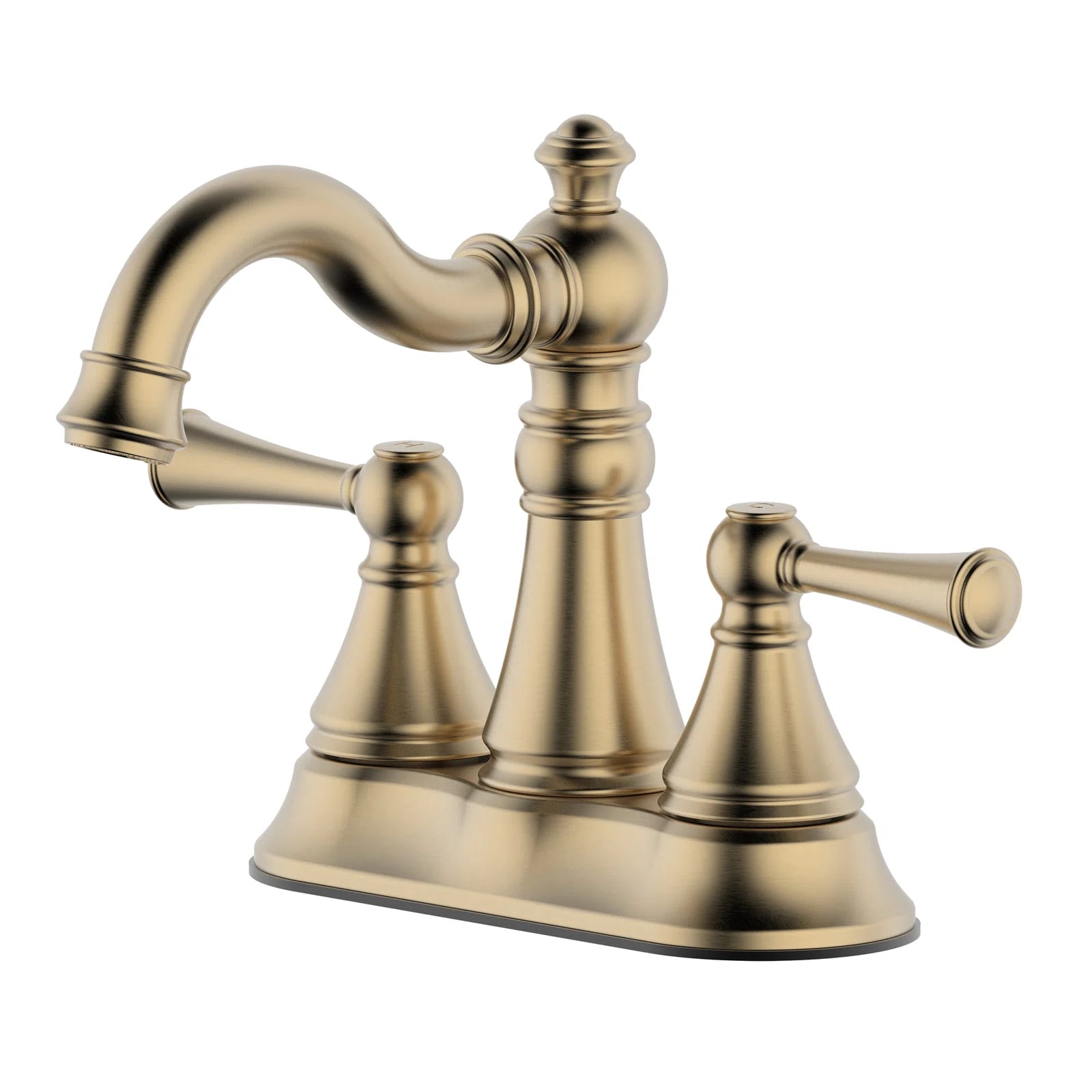 LF-0048CR-BG Centerset Faucet 2-Handle Bathroom Faucet with Drain Assembly
