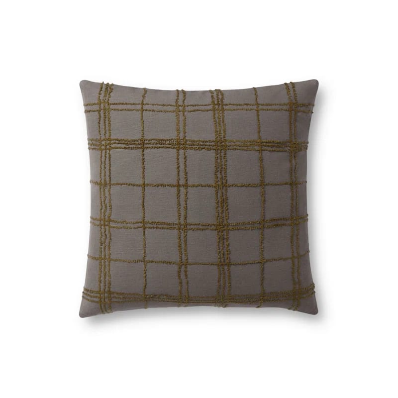 Jean Stoffer x Loloi Edward Charcoal / Olive Pillow